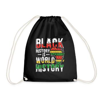 Black Histroy Month Stolz Afro Americkaner für - Turnbeutel - Schwarz - Vorne