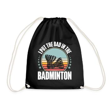 Badminton - Drawstring Bag - black - Front