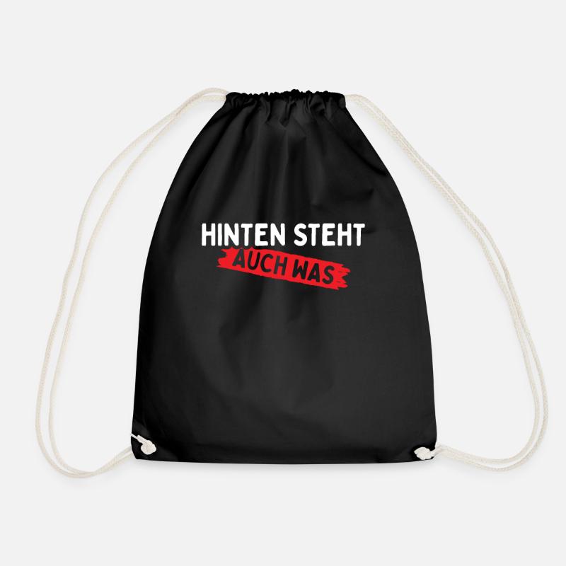 Hinten Steht Auch Was - Turnbeutel - Schwarz