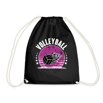 Volleyball - Drawstring Bag - black - Front