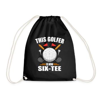 Geburtstag Golfshirts für Männer 60th Jahre alt Golfen - Turnbeutel - Schwarz - Vorne