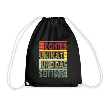 Vraiment unique depuis 1939 Né en 1939 Anniversaire - Sac de sport léger - noir - Devant
