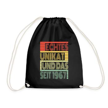 Truly unique since 1967 Born 1967 Birthday - Drawstring Bag - black - Front