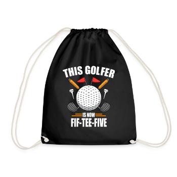 Geburtstag Golfshirts für Herren 55th Year Old Golfen - Turnbeutel - Schwarz - Vorne
