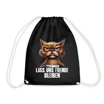 Lass Uns Fremde Bleiben - Turnbeutel - Schwarz - Vorne
