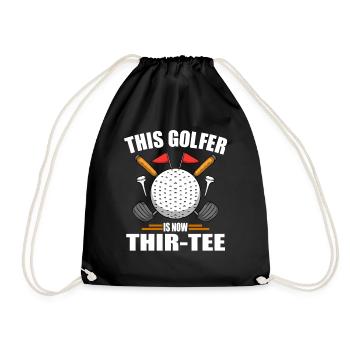 Geburtstag Golfshirts für Herren 30th Year Old Golfing - Turnbeutel - Schwarz - Vorne