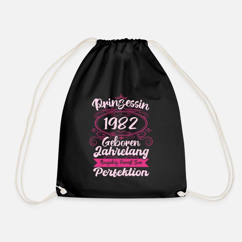 Prinzessin seit 1982 Geburtstag 1982 - Turnbeutel - Schwarz
