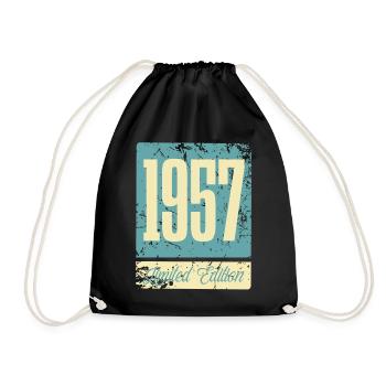 1957 Naissance Anniversaire Année de naissance - Sac de sport léger - noir - Devant