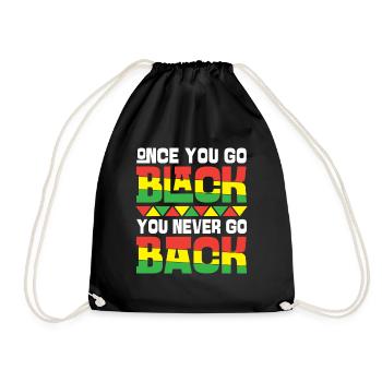 Black Histroy Month Stolz Afro Americkaner für - Turnbeutel - Schwarz - Vorne