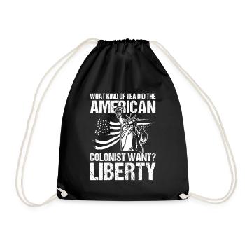 What Kind Of Tea Did American Colonist Want - Turnbeutel - Schwarz - Vorne