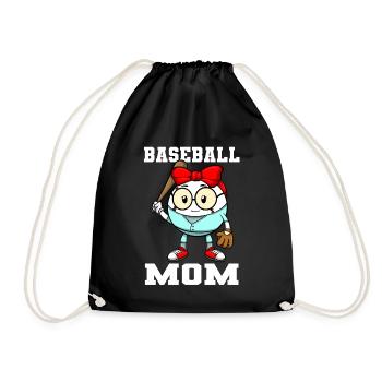Baseball Mom für Frauen Softball Mama - Turnbeutel - Schwarz - Vorne