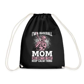 Baseball Mom für Frauen Softball Mama - Turnbeutel - Schwarz - Vorne