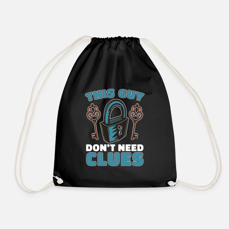 Escape Room Escape Room Lover Escaping - Drawstring Bag - black