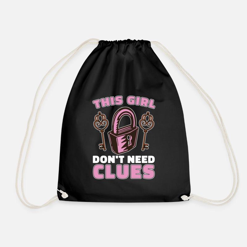 Escape Room Escape Room Lover Escaping - Drawstring Bag - black