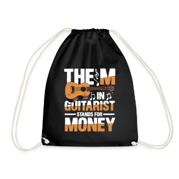 The M in Guitarist Stands For Money - Turnbeutel - Schwarz - Vorne