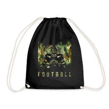 Football Player Coach American Football - Drawstring Bag - black - Front