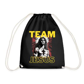 Team Jesus, Solidarity for all religions, Bible - Drawstring Bag - black - Front