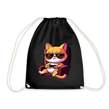 Cat Gaming Gamer Gamers Gamblers - Sac de sport léger - noir - Devant
