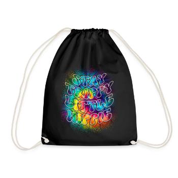 Hippie Peace Tie Dye - Turnbeutel - Schwarz - Vorne