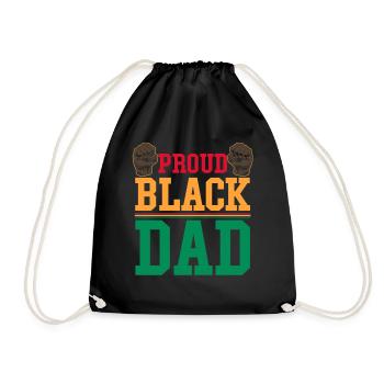 African Father Africa King Afro Pride - Drawstring Bag - black - Front