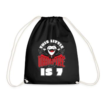 Vampire Birthday 7th Vampire Birthday Party - Drawstring Bag - black - Front