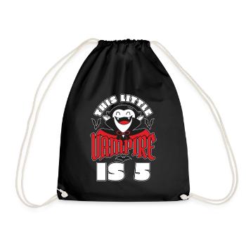 Vampire Birthday 5th Vampire Birthday Party - Drawstring Bag - black - Front
