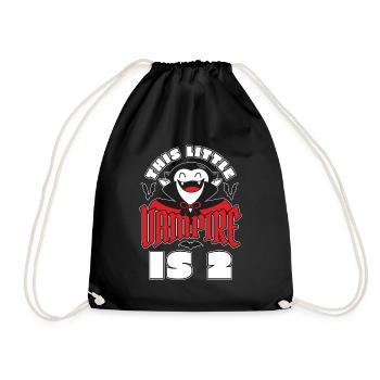 Vampire Birthday 2nd Vampire Birthday Party - Drawstring Bag - black - Front