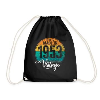 Millésime fabriqué en 1953 Année de naissance 1953 Anniversaire - Sac de sport léger - noir - Devant