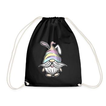 Easter Gnome Gnomes - Drawstring Bag - black - Front