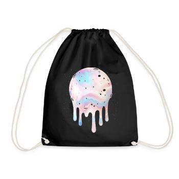 Mond Kawaii Hexe Pastell Goth - Turnbeutel - Schwarz - Vorne