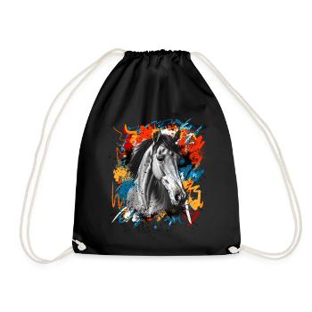 Cheval - Sac de sport léger - noir - Devant