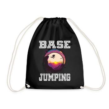 Base Jumping für einen Base Jumper - Turnbeutel - Schwarz - Vorne