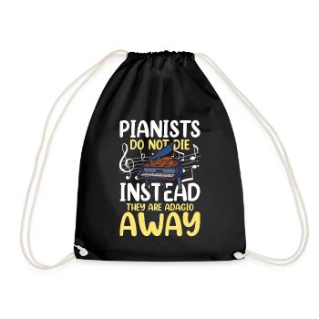 Pianists They Are Adagio Away - Turnbeutel - Schwarz - Vorne