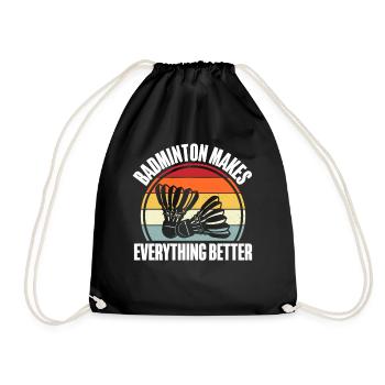 Badminton - Drawstring Bag - black - Front