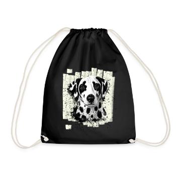 Dalmatian dog - Drawstring Bag - black - Front