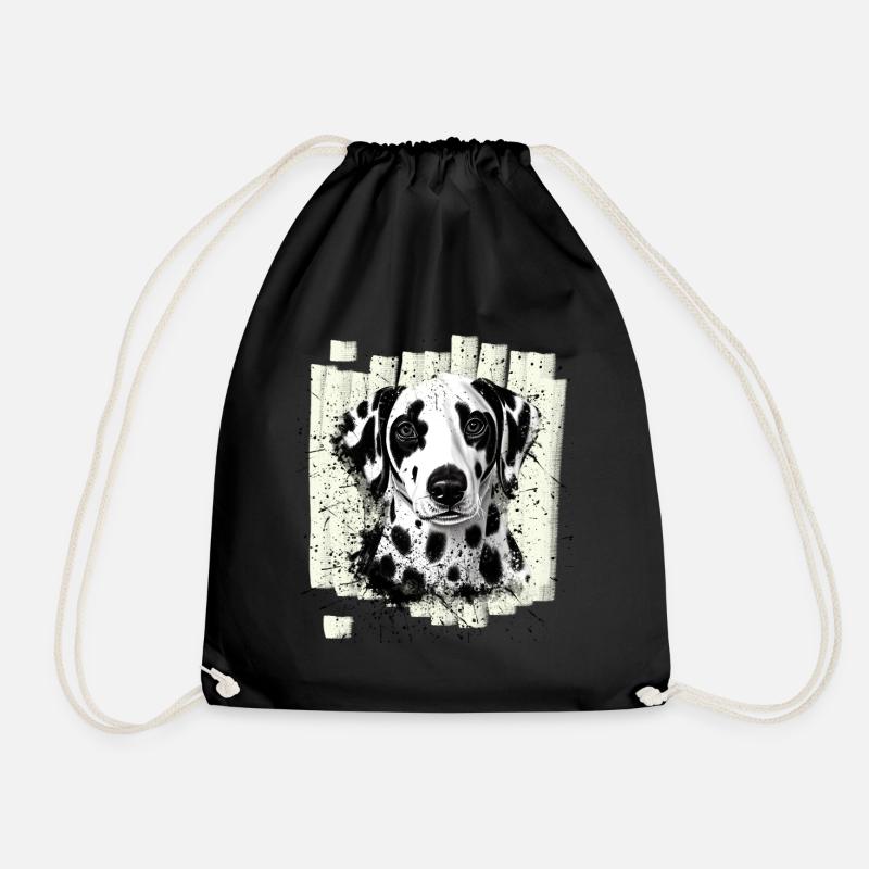 Dalmatiner Hund - Turnbeutel - Schwarz