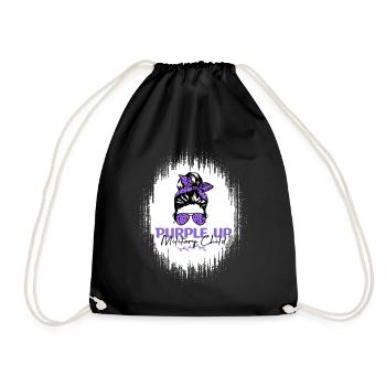 Purple Up For Military Kids Girls Purple Uppurple - Turnbeutel - Schwarz - Vorne