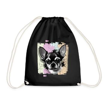 Chihuahua - Drawstring Bag - black - Front