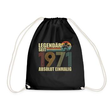 Legendary since 1971 - Drawstring Bag - black - Front