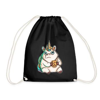 Biscuit licorne - Sac de sport léger - noir - Devant