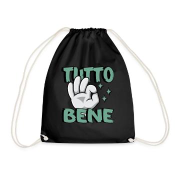 Tutto Bene - Turnbeutel - Schwarz - Vorne
