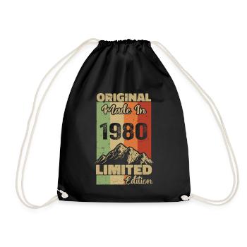 1980 Original - Fabriqué en 1980 - Edition Limitée - Sac de sport léger - noir - Devant