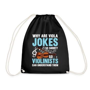 Why Are Viola Jokes So Short? Violinists - Turnbeutel - Schwarz - Vorne