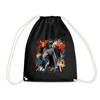 Cheval - Sac de sport léger - noir - Devant