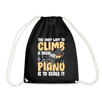 To Climb A High Piano Is To Scale It - Turnbeutel - Schwarz - Vorne