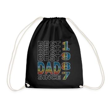 Meilleur papa du monde depuis 1987 Fête des Pères - Sac de sport léger - noir - Devant