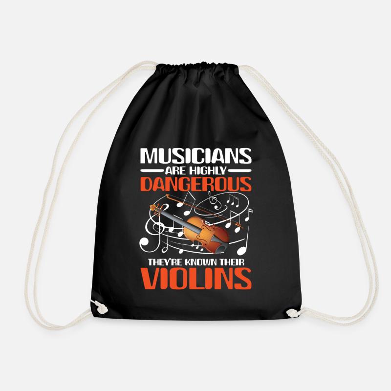 Musicians Are Highly Know Their Violins - Turnbeutel - Schwarz