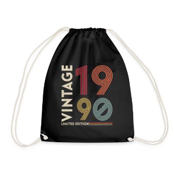 Awesome Since 1990 Retro Vintage Geburtstag - Turnbeutel - Schwarz - Vorne