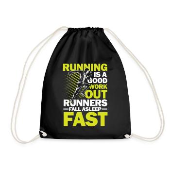 Running Good Work Out Runners Fall Asleep Fast - Turnbeutel - Schwarz - Vorne