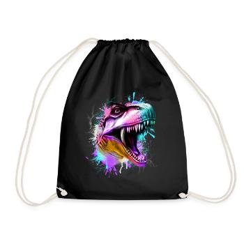 T Rex Bunt - Drawstring Bag - black - Front